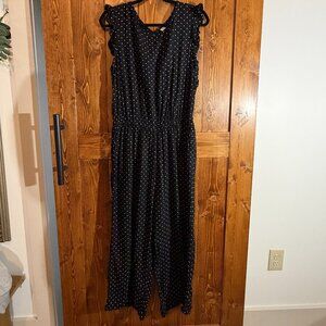 Old Navy Black Polka Dot Jumpsuit – Women’s Size Large